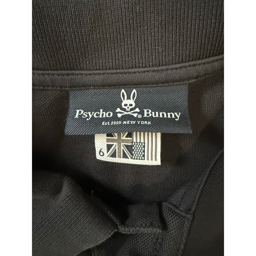 Psycho Bunny Classic Pique Polo Shirt Navy Sz 6 (Large) Embroidered Logo Preppy - Picture 4 of 8